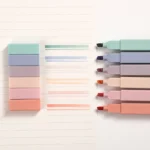 Jianwu Kawaii 6pc Highlighter Set Soft Tip Light Colors For Journaling Diy Photo Albums Students - 6