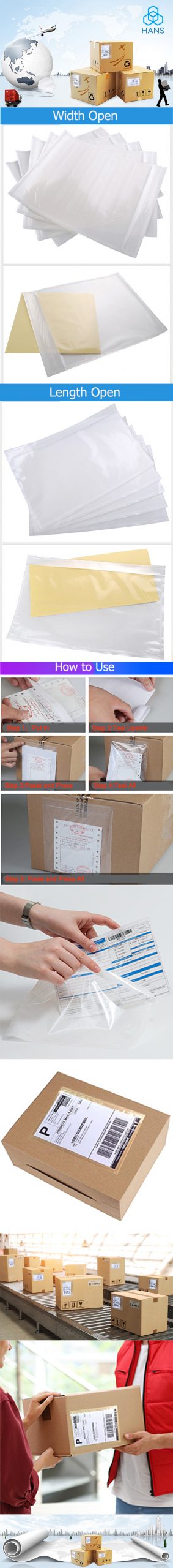 10pack Clear Plastic Selfadhesive Invoice Envelopes For Mailingpacking - 7