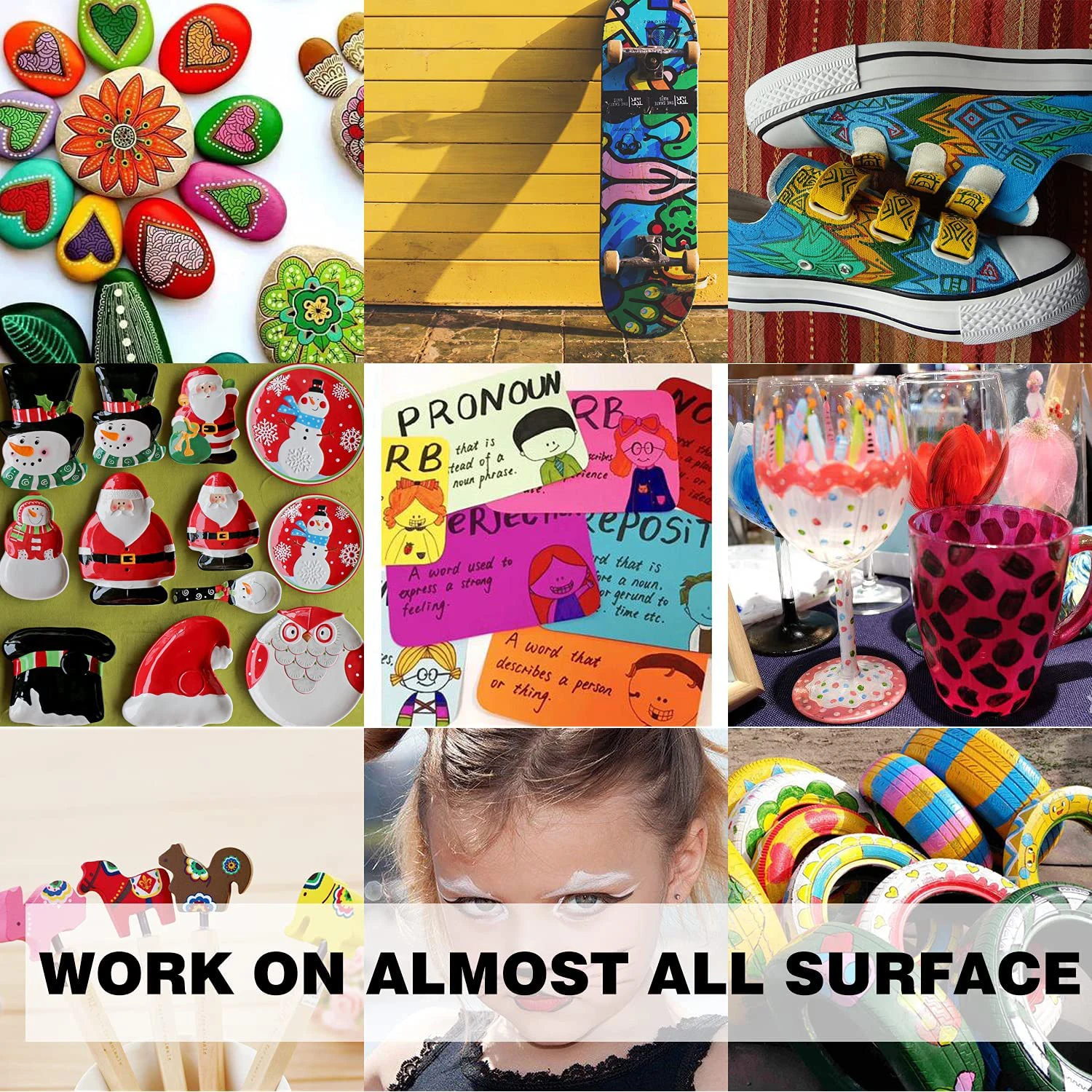 Acrylic Paint Pens 36 Colors For Rock Fabric Canvas Art Sketching - 6