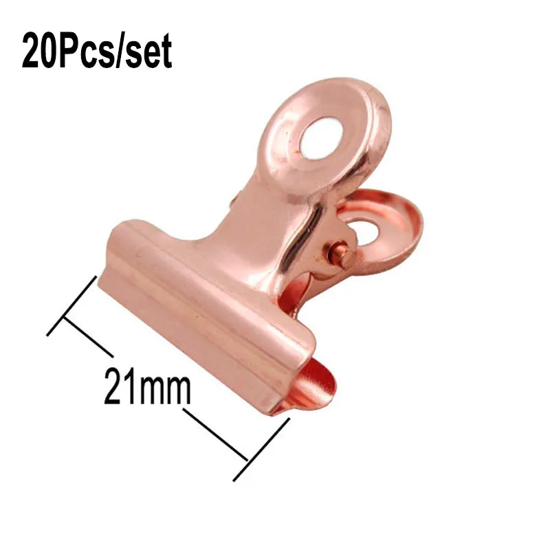 20pc Metal Bulldog Clips Set For Office Documents Tags And Bags - 5