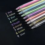 Metallic Watercolor Marker Pens Diy Drawing Art 9 Vivid Colors - 6