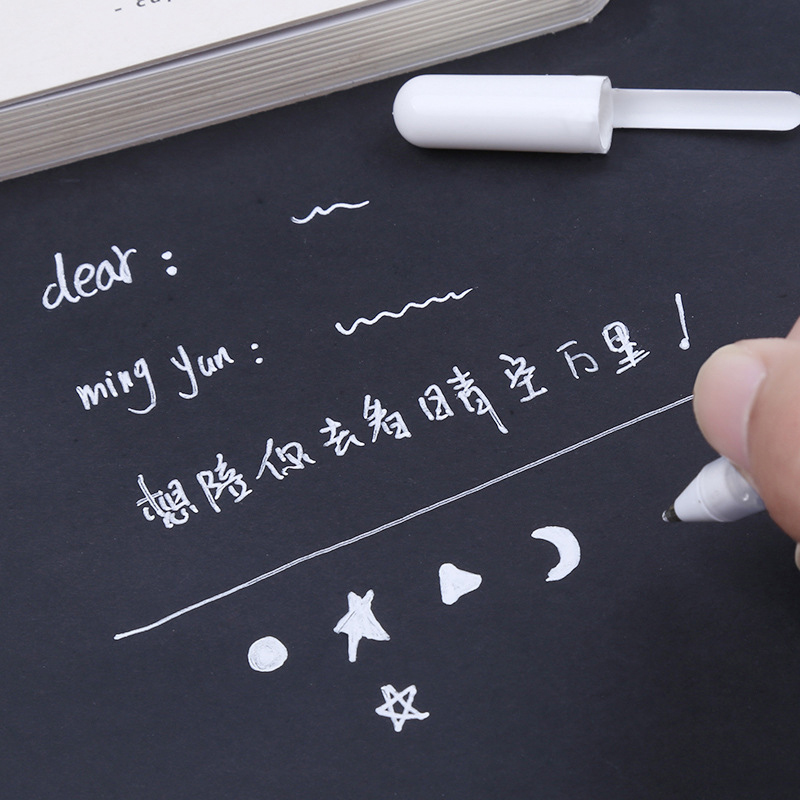 Permanent Metallic Marker Pens Set For Art Graffiti Drawing Gold Silver White - 16 Permanent Metallic Marker Pens Set For Art Graffiti Drawing Gold Silver White - 16