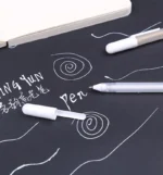 Permanent Metallic Marker Pens Set For Art Graffiti Drawing Gold Silver White - 5