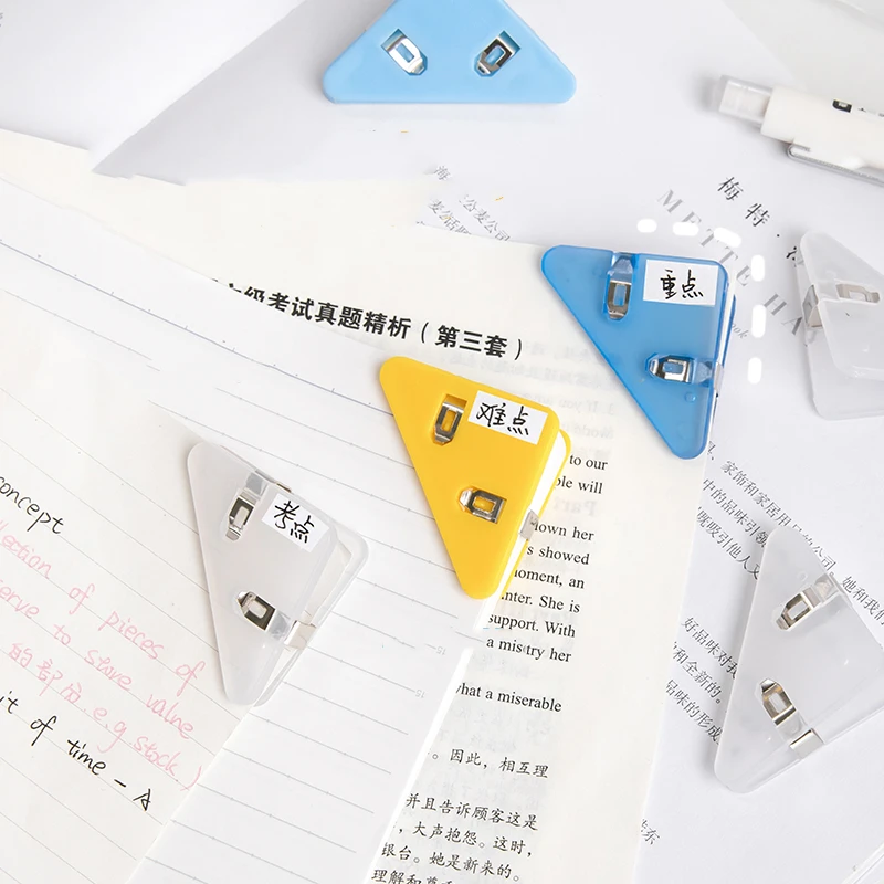 5pcs Mini Colorful Corner Clips Set For Office School Documents A6692 - 3