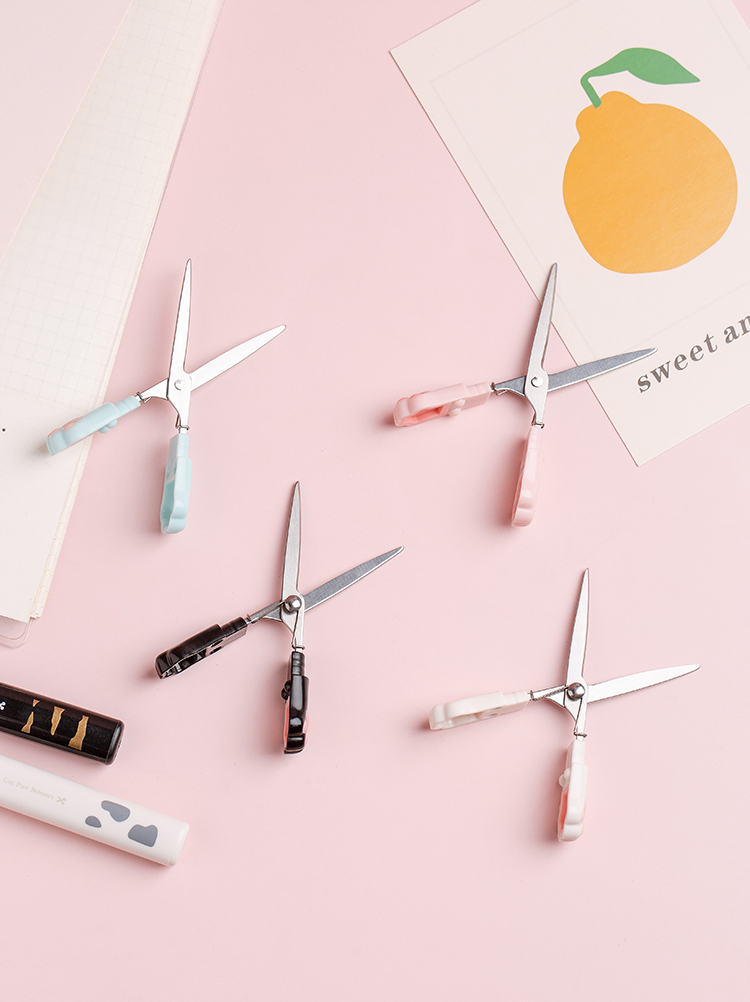 Portable Folding Paw Scissors Creative Stationery For Office School Gift A6644 - 7 Portable Folding Paw Scissors Creative Stationery For Office School Gift A6644 - 7