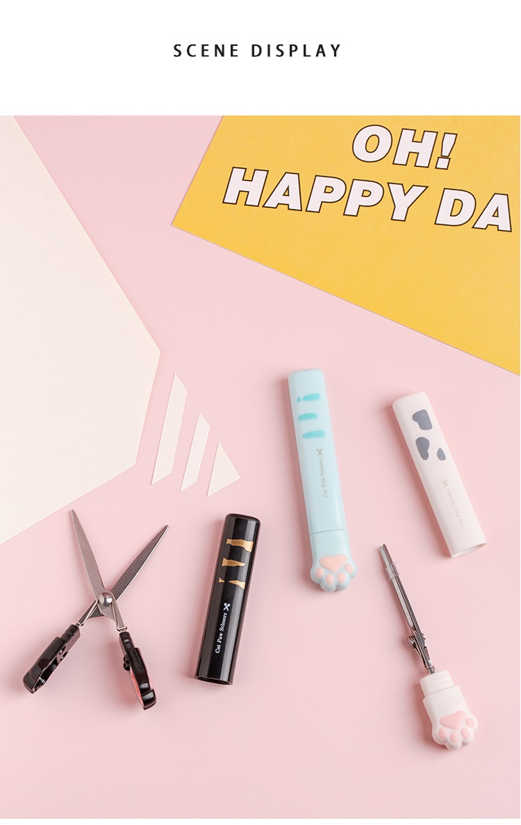 Portable Folding Paw Scissors Creative Stationery For Office School Gift A6644 - 18 Portable Folding Paw Scissors Creative Stationery For Office School Gift A6644 - 18
