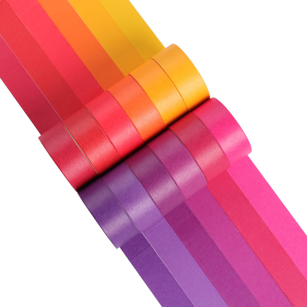 24pcs Washi Tape Set Rainbow Macaron Colors Diy Decorative Adhesive Stickers - 25 24pcs Washi Tape Set Rainbow Macaron Colors Diy Decorative Adhesive Stickers - 25