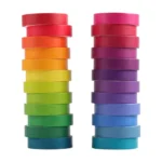 24pcs Washi Tape Set Rainbow Macaron Colors Diy Decorative Adhesive Stickers - 1