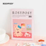 Vintage Cartoon Bear Stickers Rosy Posy 20page Notebook Journal Set A6786 - 4