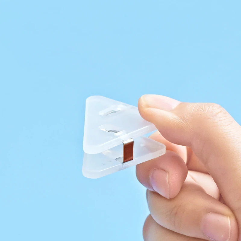 5pcs Triangle Transparent Corner Clips Page Holder Index Clamp Set A6666 - 3
