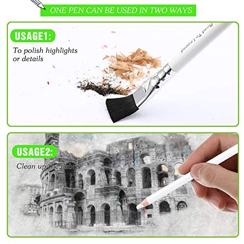 9pcs Pocketsize Artist Erasers Sharpener Set For Drawing Penstyle - 9