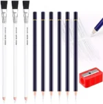 9pcs Pocketsize Artist Erasers Sharpener Set For Drawing Penstyle - 1
