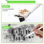 9pcs Pocketsize Artist Erasers Sharpener Set For Drawing Penstyle - 3