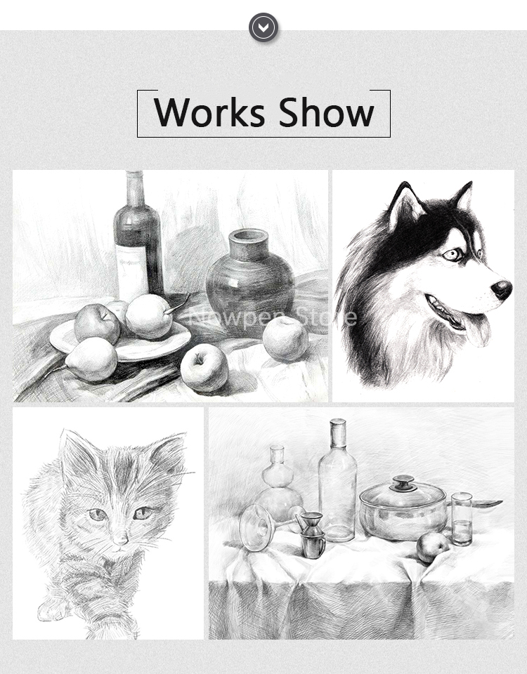 Nyoni N2801 Sketch Charcoal Pencil Set Soft To Hard 14b For Art Painting - 15 Nyoni N2801 Sketch Charcoal Pencil Set Soft To Hard 14b For Art Painting - 15