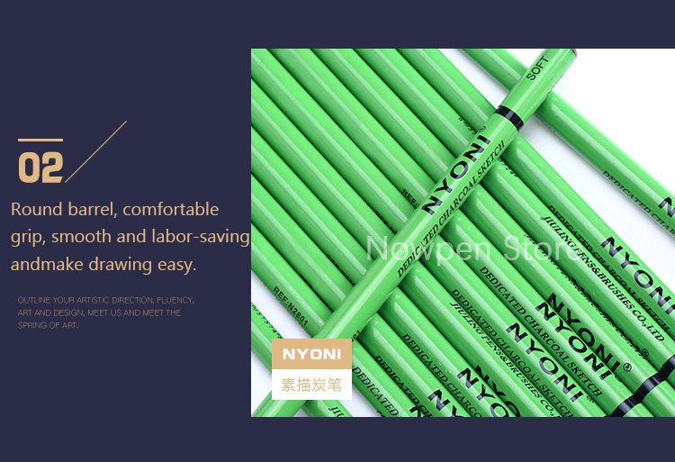 Nyoni N2801 Sketch Charcoal Pencil Set Soft To Hard 14b For Art Painting - 17 Nyoni N2801 Sketch Charcoal Pencil Set Soft To Hard 14b For Art Painting - 17