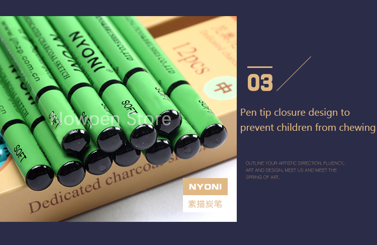 Nyoni N2801 Sketch Charcoal Pencil Set Soft To Hard 14b For Art Painting - 18 Nyoni N2801 Sketch Charcoal Pencil Set Soft To Hard 14b For Art Painting - 18