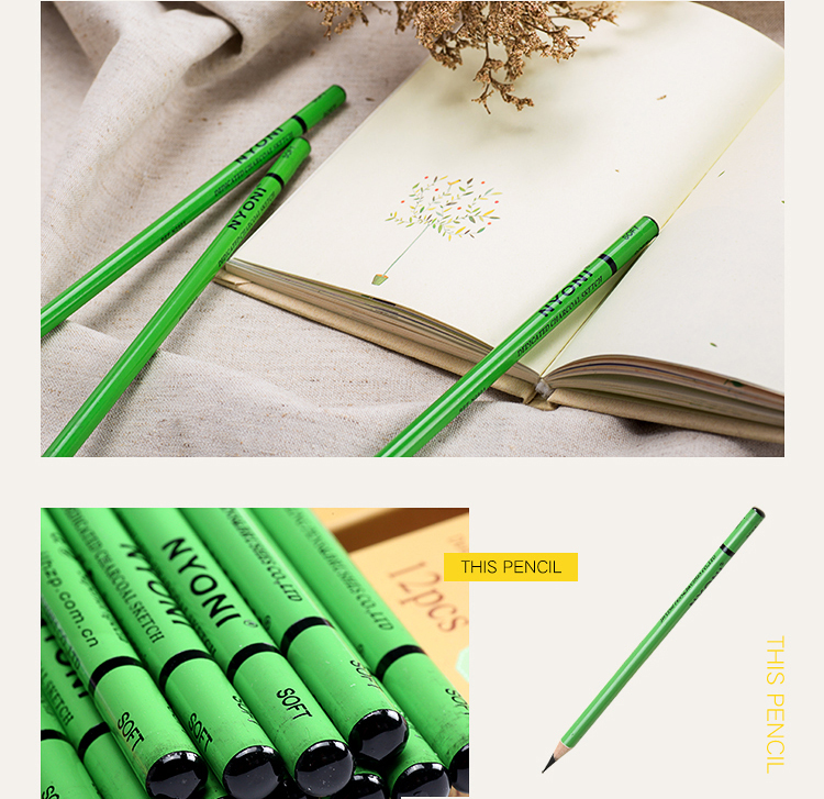 Nyoni N2801 Sketch Charcoal Pencil Set Soft To Hard 14b For Art Painting - 23 Nyoni N2801 Sketch Charcoal Pencil Set Soft To Hard 14b For Art Painting - 23