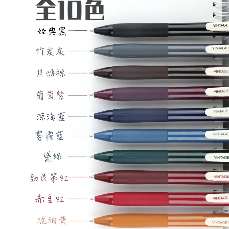 Vintage Retro Design Smooth 05mm Gel Pen Student Writing Stationery - 3