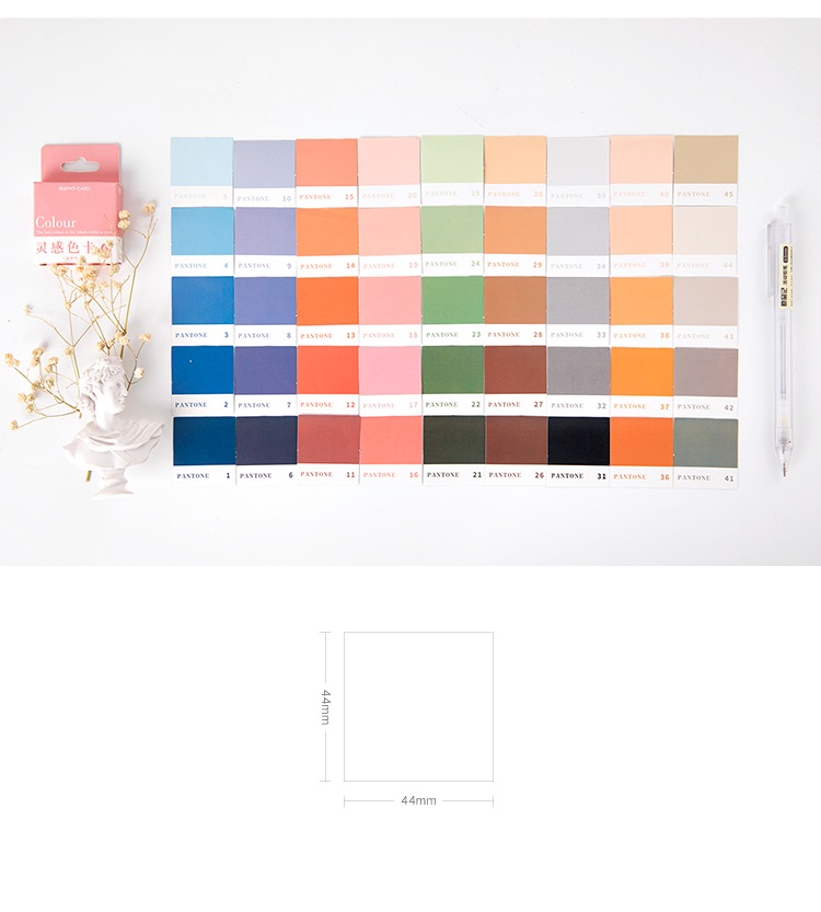 45pcs Pantone Color Card Stickers Mini Journal Decoration For Students A6398 - 8 45pcs Pantone Color Card Stickers Mini Journal Decoration For Students A6398 - 8
