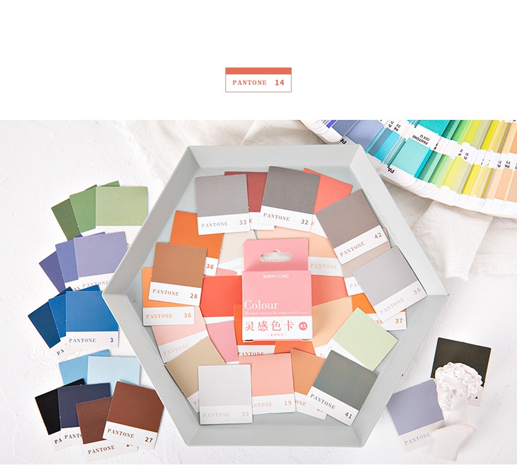 45pcs Pantone Color Card Stickers Mini Journal Decoration For Students A6398 - 9 45pcs Pantone Color Card Stickers Mini Journal Decoration For Students A6398 - 9