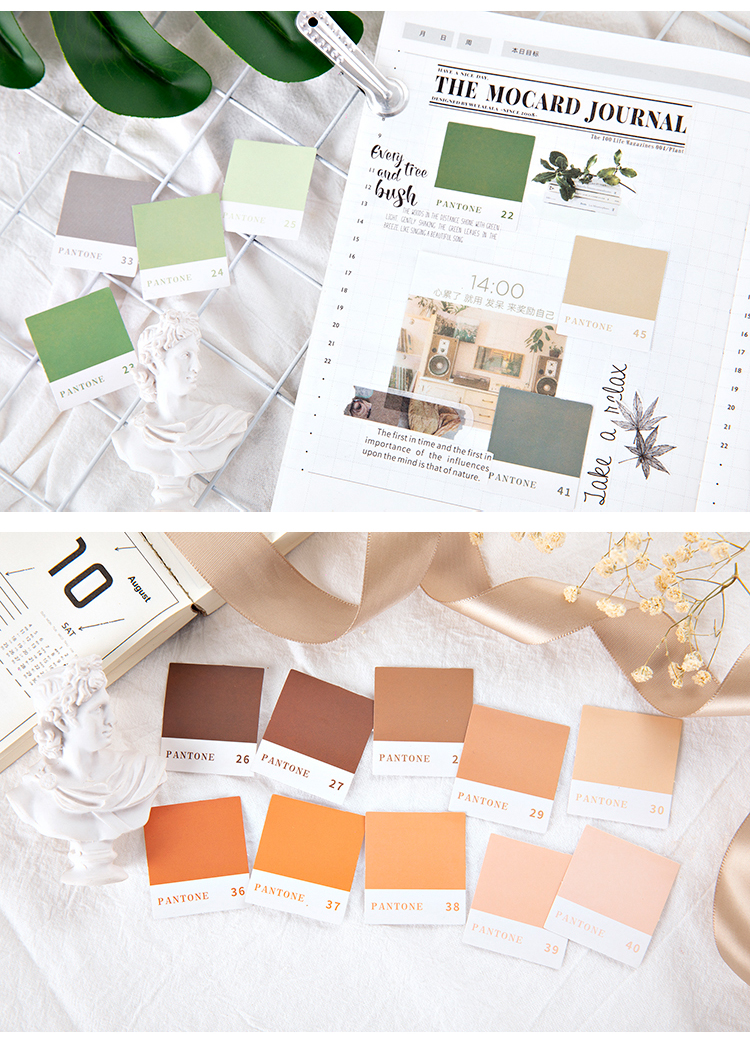 45pcs Pantone Color Card Stickers Mini Journal Decoration For Students A6398 - 13 45pcs Pantone Color Card Stickers Mini Journal Decoration For Students A6398 - 13