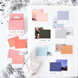 45pcs Pantone Color Card Stickers Mini Journal Decoration For Students A6398 - 1