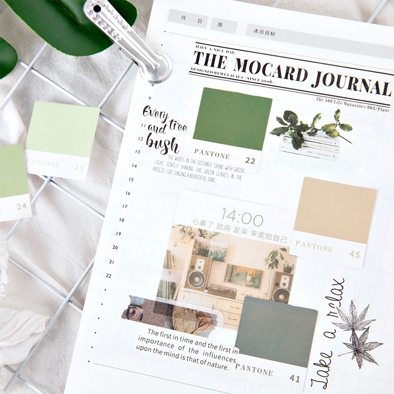 45pcs Pantone Color Card Stickers Mini Journal Decoration For Students A6398 - 4