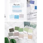 45pcs Pantone Color Card Stickers Mini Journal Decoration For Students A6398 - 6