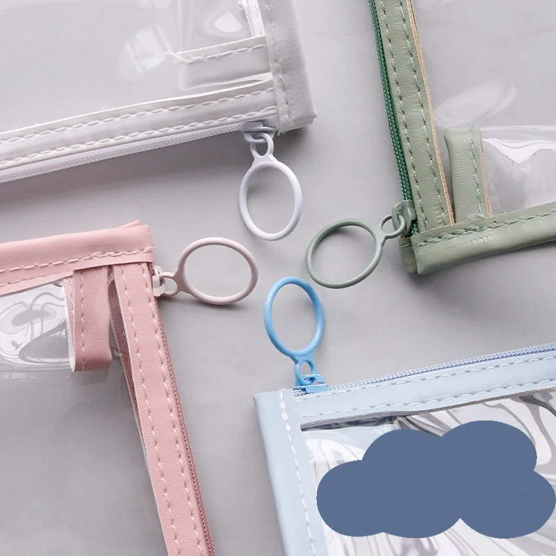 Waterproof Triangle Tpu Pencil Case With Morandi Color Frame A6645 - 6