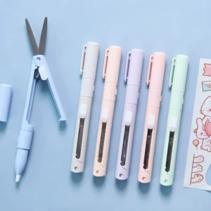 Portable Mini Ceramic Folding Scissor Pen Cutter For School Office - 1