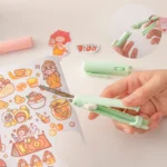 Portable Mini Ceramic Folding Scissor Pen Cutter For School Office - 3