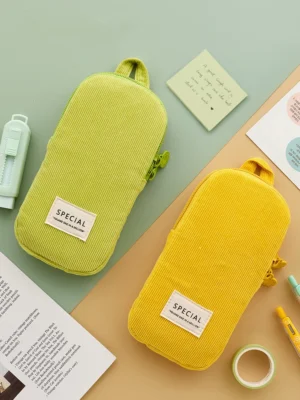Angoo Mini Candy Corduroy Pencil Case With Phone Pocket A6460 - 4
