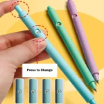 6pcs Cute Cartoon Bear Rabbit Gel Pens Set For School A6224 - 3