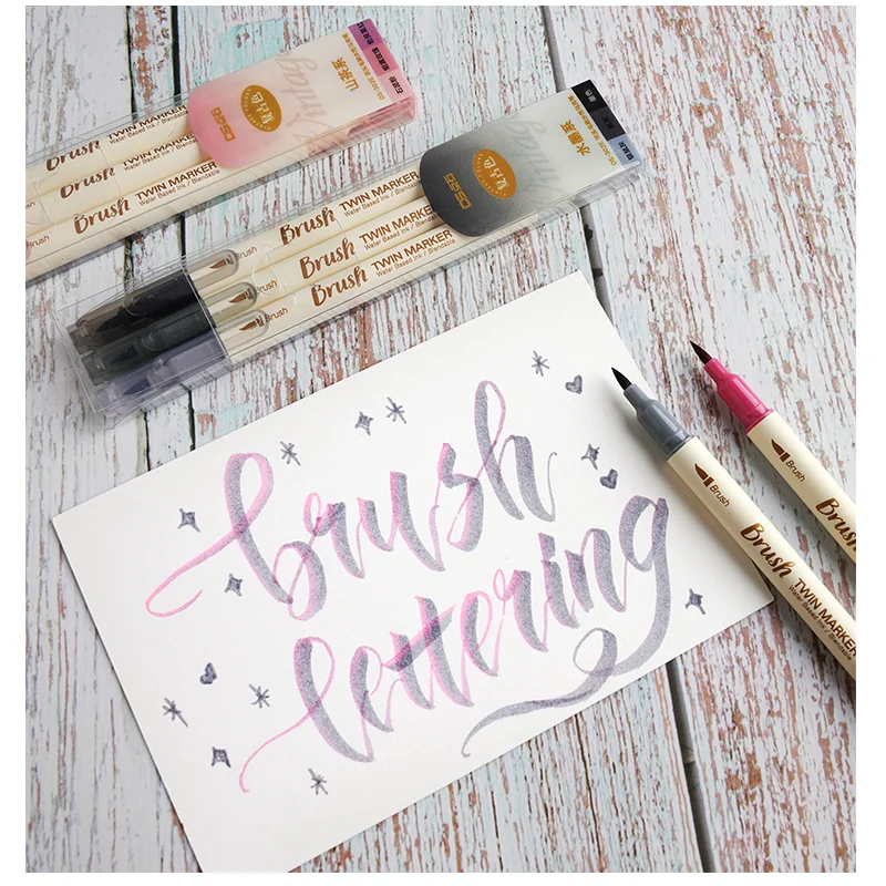 21pcs Dualsided Art Brush Marker Set For Watercolor Calligraphy Drawing - 5