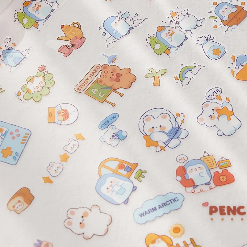 4046 Pcs Kawaii Animal Cartoon Waterproof Stickers For Scrapbooking Diy Crafts - 4