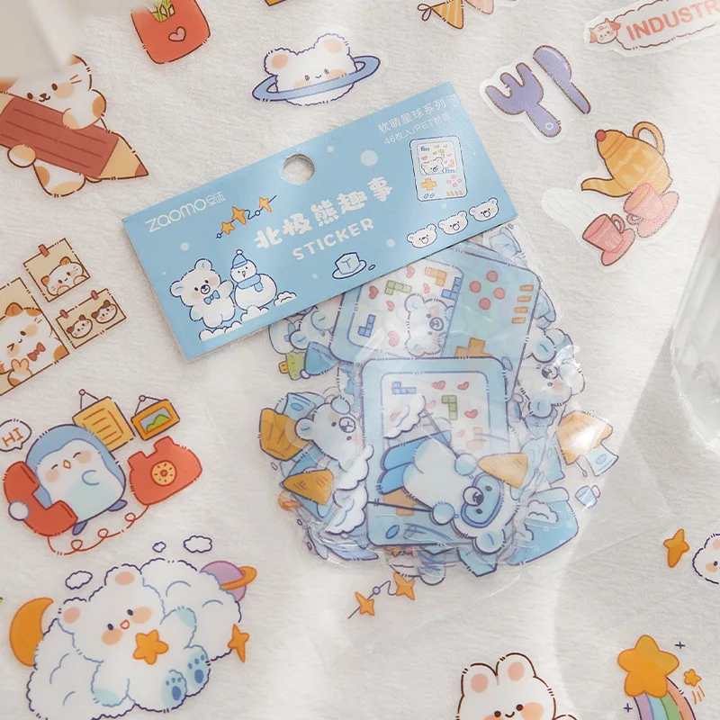 4046 Pcs Kawaii Animal Cartoon Waterproof Stickers For Scrapbooking Diy Crafts - 3