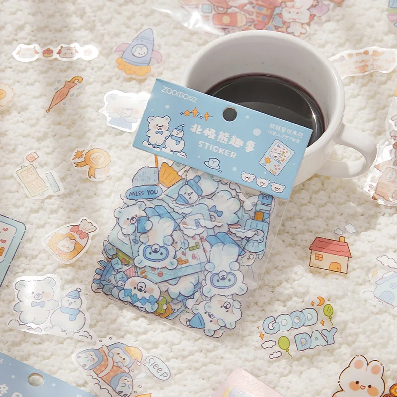 4046 Pcs Kawaii Animal Cartoon Waterproof Stickers For Scrapbooking Diy Crafts - 2