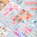 Vibrant Heartshaped Decorative Adhesive Stickers For Scrapbooking Crafts - 1
