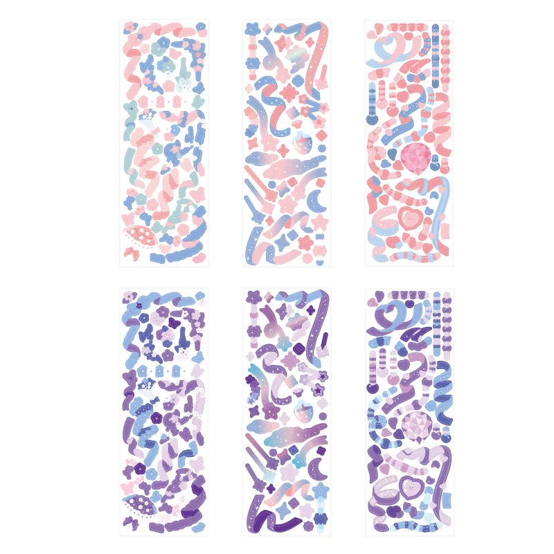 Diy Colorful Paper Ribbon Stickers For Scrapbooking Art Greeting Cards - 5