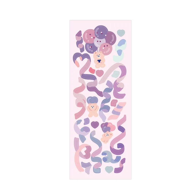 Diy Colorful Paper Ribbon Stickers For Scrapbooking Art Greeting Cards - 6