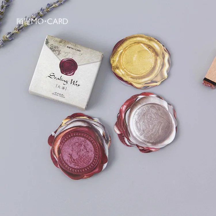 Vintage Kawaii Wax Seal Stickers For Scrapbooking Diary Envelope Decoration 45pcs - 2