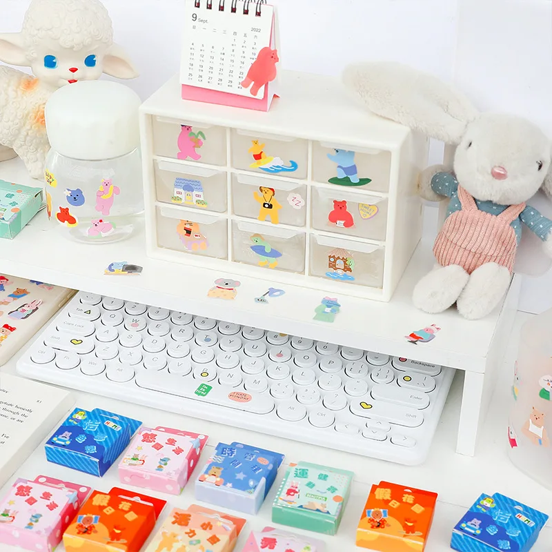 40piece Dream Life Cartoon Animal Stickers For Scrapbooking Diy Projects - 2