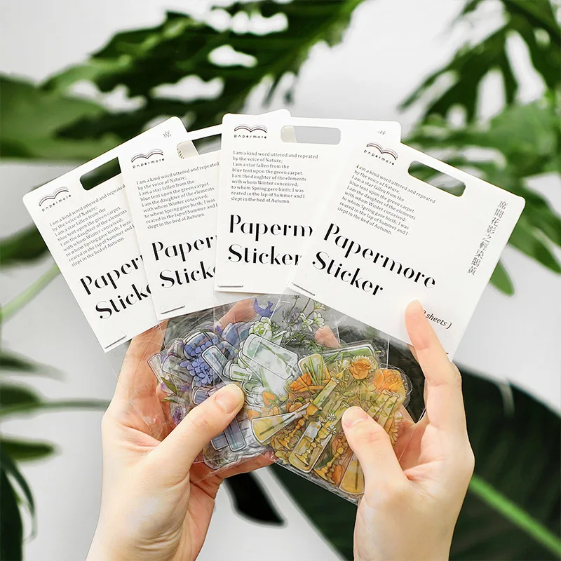 40pcs Durable Waterproof Pastel Flower Stickers For Diy Scrapbooking Journals - 3