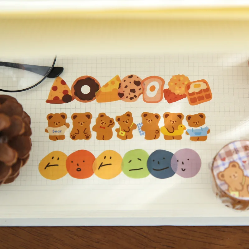 100pcs Kawaii Bear Washi Tape Set For Scrapbooking Diy Photo Albums - 3