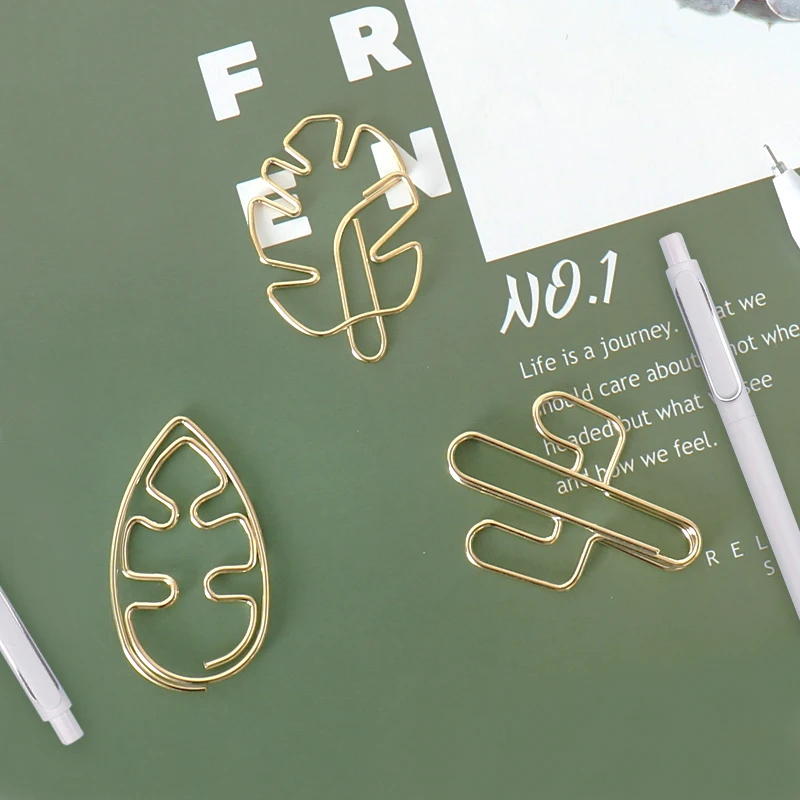 Rose Gold Decorative Set Metal Paper Clips For Officeschool H0412 - 5