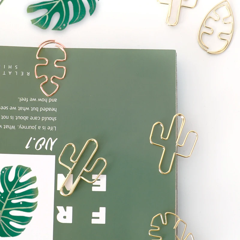 Rose Gold Decorative Set Metal Paper Clips For Officeschool H0412 - 3