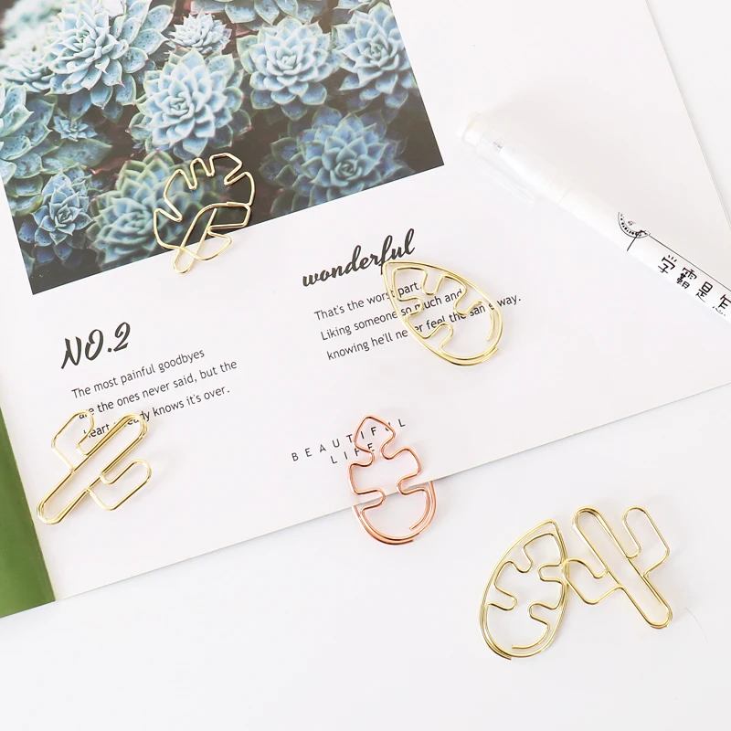 Rose Gold Decorative Set Metal Paper Clips For Officeschool H0412 - 2