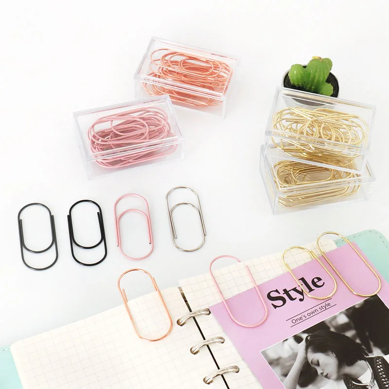 20 Pcs Large Decorative Binder Clips Multicolored Office Paper Clips - 4