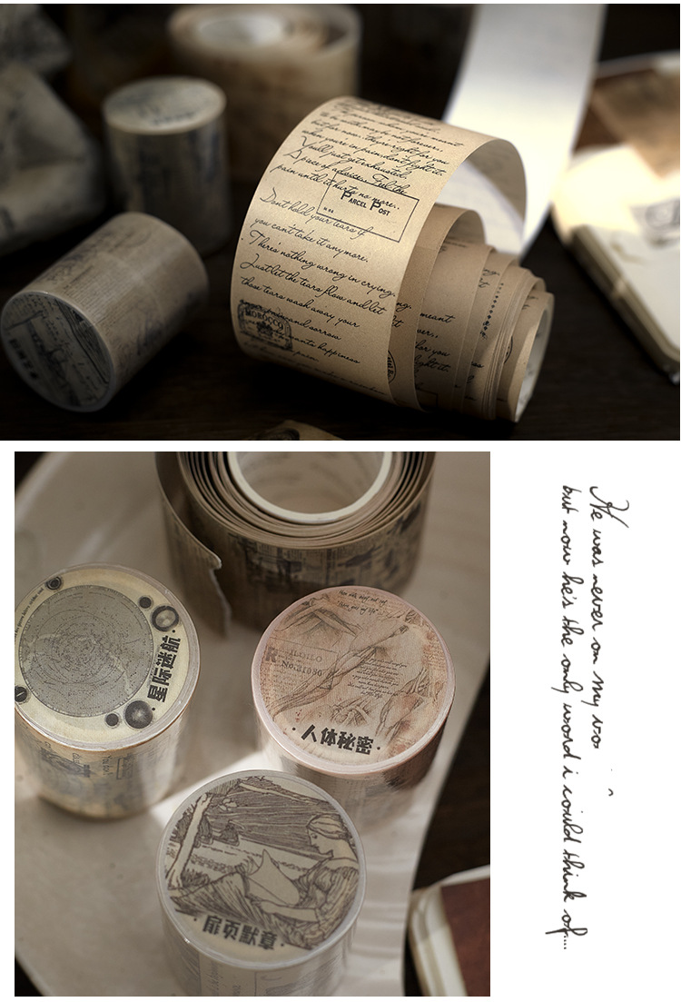 Vintage Poster Washi Tape For Scrapbooking Diy Decorative Stationery Sticker - 11