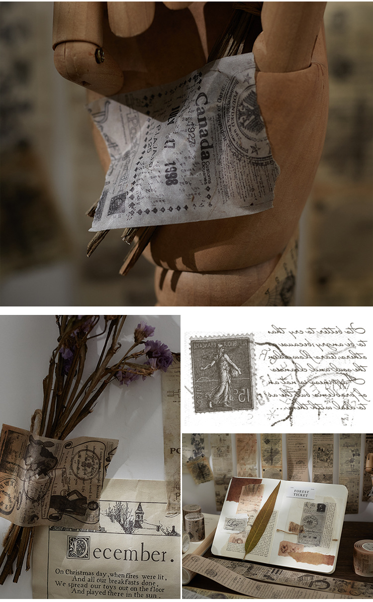 Vintage Poster Washi Tape For Scrapbooking Diy Decorative Stationery Sticker - 13